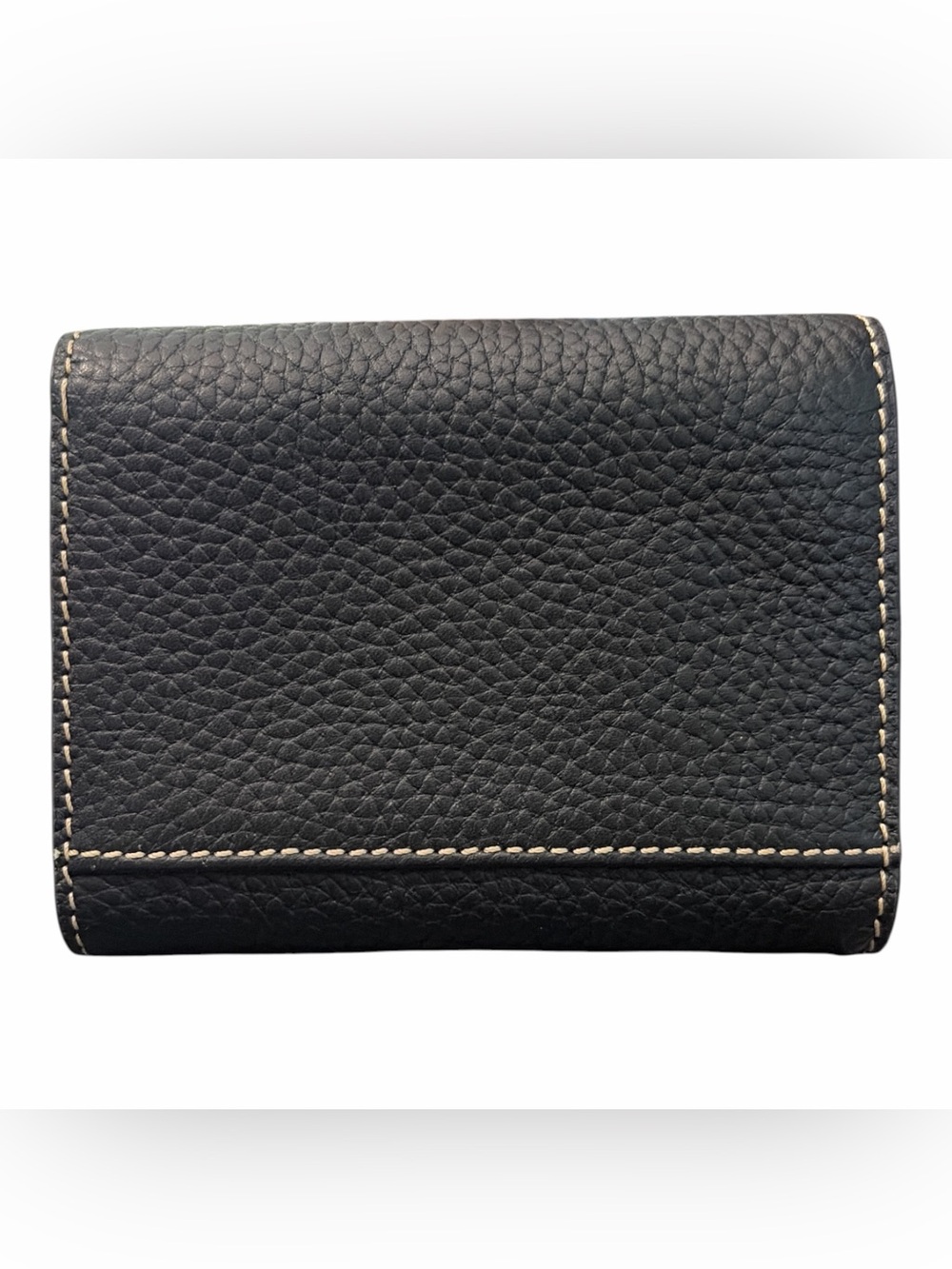 NWT Dooney & Bourke Black Pebbled Grain Leather Small Flap Credit Card Wallet - Picture 3 of 6